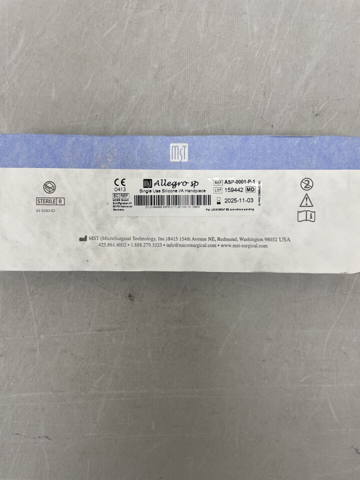 ASP-0001-P - MST - Allegro SP 矽膠 I/A 手柄，（EA）-（有效期限至：2025-11-03）