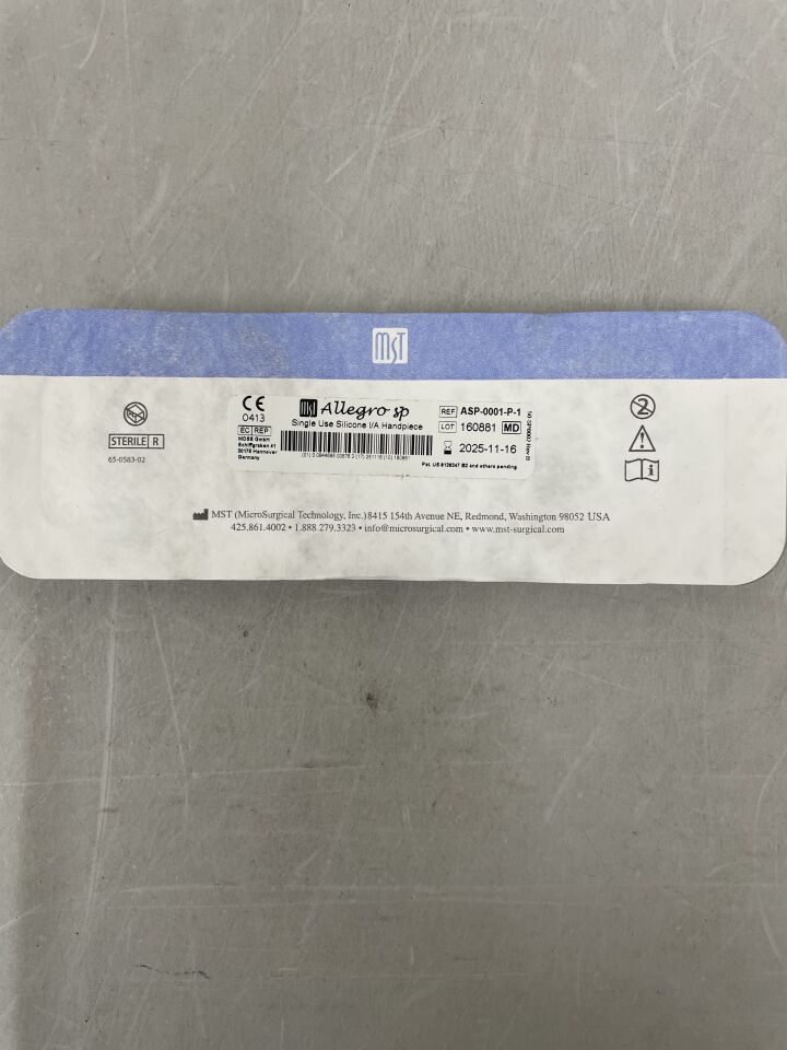 ASP-0001-P - MST - Allegro SP 矽膠 I/A 手柄，（EA）-（有效期限至：2025-11-16）