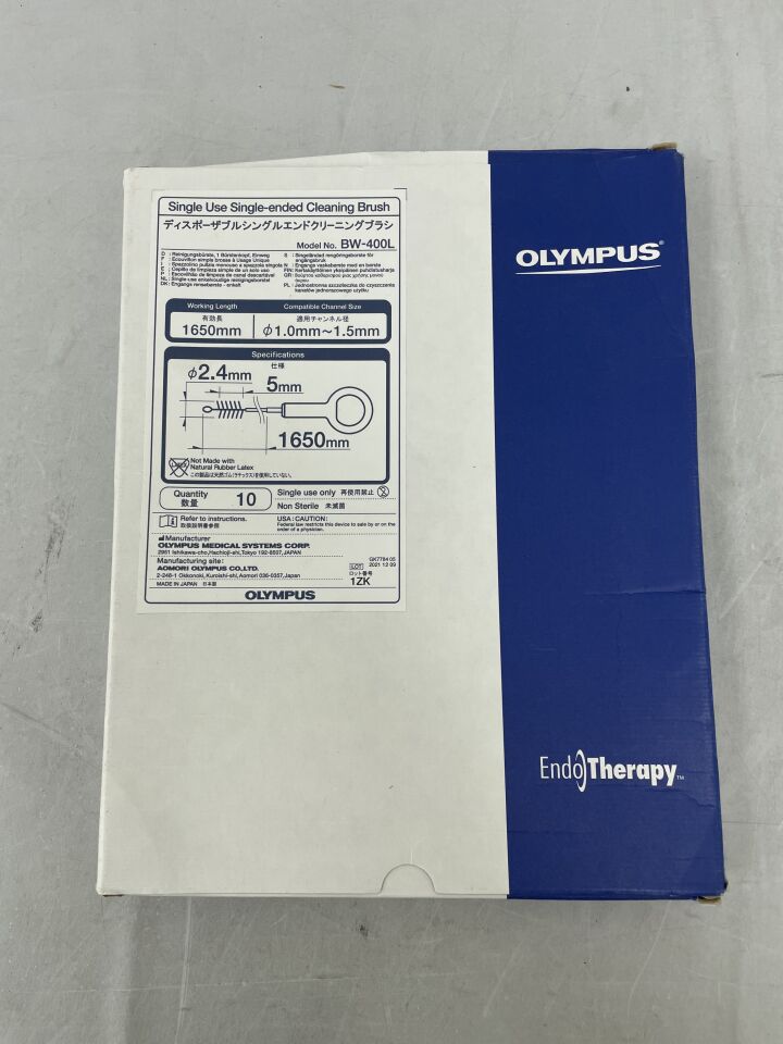 BW-400L - 奧林巴斯 - 單頭清潔刷，1.0mm-1.5mm x 165cm，一次性使用，（10支裝）-（有效期至：2099年12月31日）