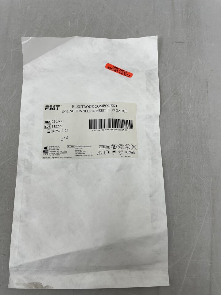 2105-5  -  PMT  -  Electrode Accessory In-Line Tunneling Needle 12 Gauge , ( EA )  -  ( Expiry Date : 2025-11-24 )