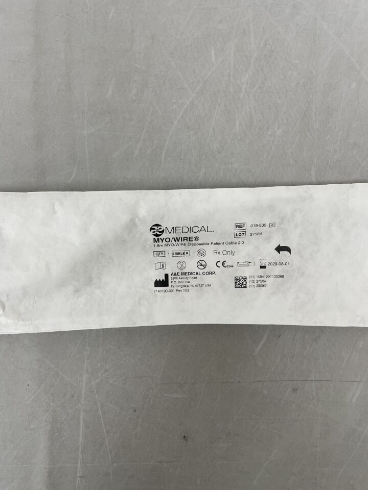 019-530  -  ZIMMER  -  MYO/WIRE 1.8mm Disposable Patient Cable 2.0 , ( EA )  -  ( Expiry Date : 2029-08-01 )