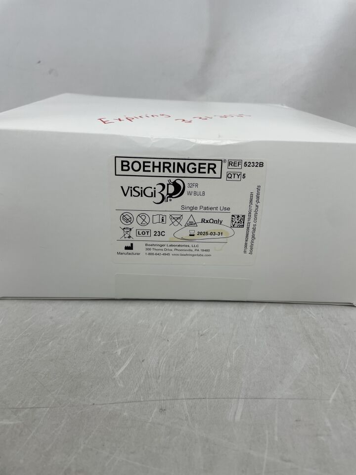 5232B - BOEHRINGER - ViSiGi 3D Sleeve Gastrectomy Calibration System 32F Bypass/Standard w/Bulb, (BX/5) - ( Expiry Date: 2025-03-31 )