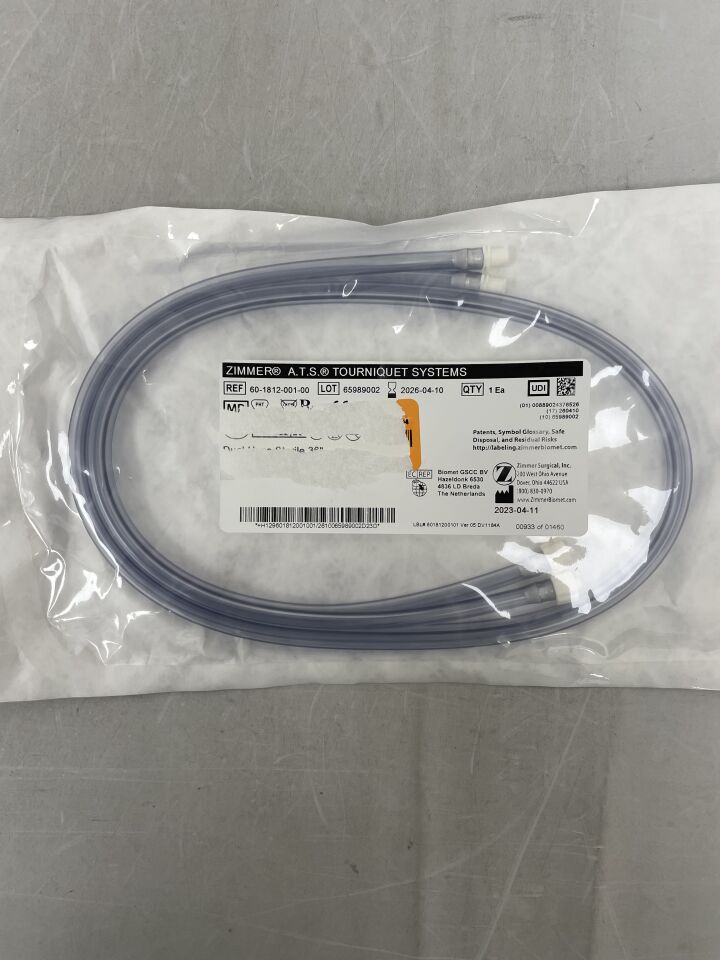 60-1812-001-00  -  ZIMMER  -  A.T.S. Tourniquet System Extension Hose 36" For Dual Port , ( EA )  -  ( Expiry Date : 2026-04-10 )