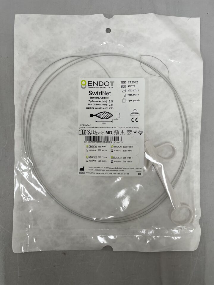 ET2012 - ENDOTHERAPEUTICS - SwirlNet Standard, Colonic 2.5mm x 2.8mm x 230cm, (EA) - ( Expiry Date: 2025-07-12 )