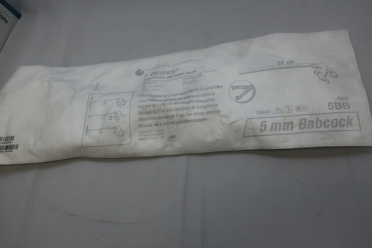 5BB - ETHICON - ENDOPATH 5 mm Babcocks with Ratchet Handle, (EA)