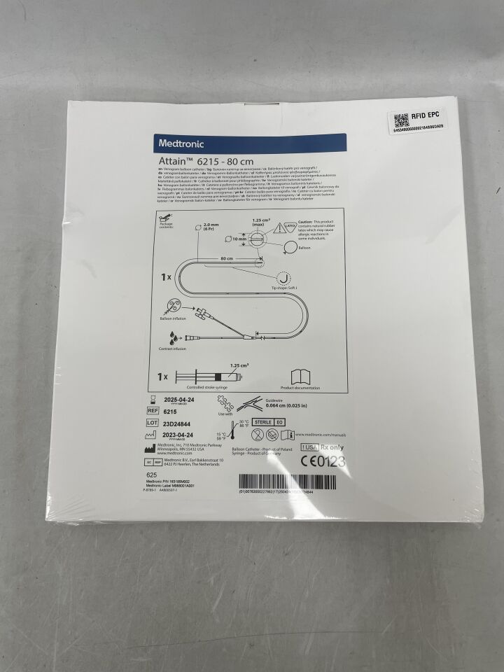 6215 - MEDTRONIC - Attain Venogram Balloon Catheter - 6Fr x 10mm x 80cm, (BX/1) - ( Expiry Date: 2025-04-24 )