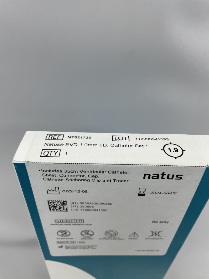 NT821739 - NATUS - evd large clear ventricular catheter set, 1.9mm, (BX/1) - ( Expiry Date: 2024-07-06 )