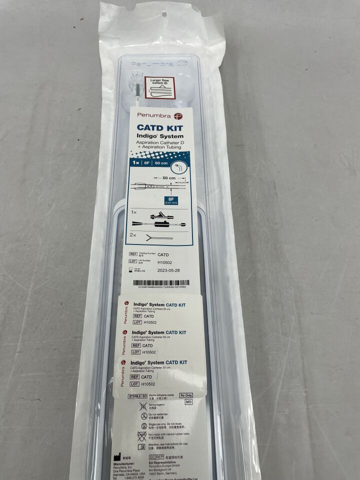 CATD - PENUMBRA - Indigo CAT D Aspiration Catheter + Tubing 8F x 50cm, (EA) - ( Expiry Date: 2023-05-28 )