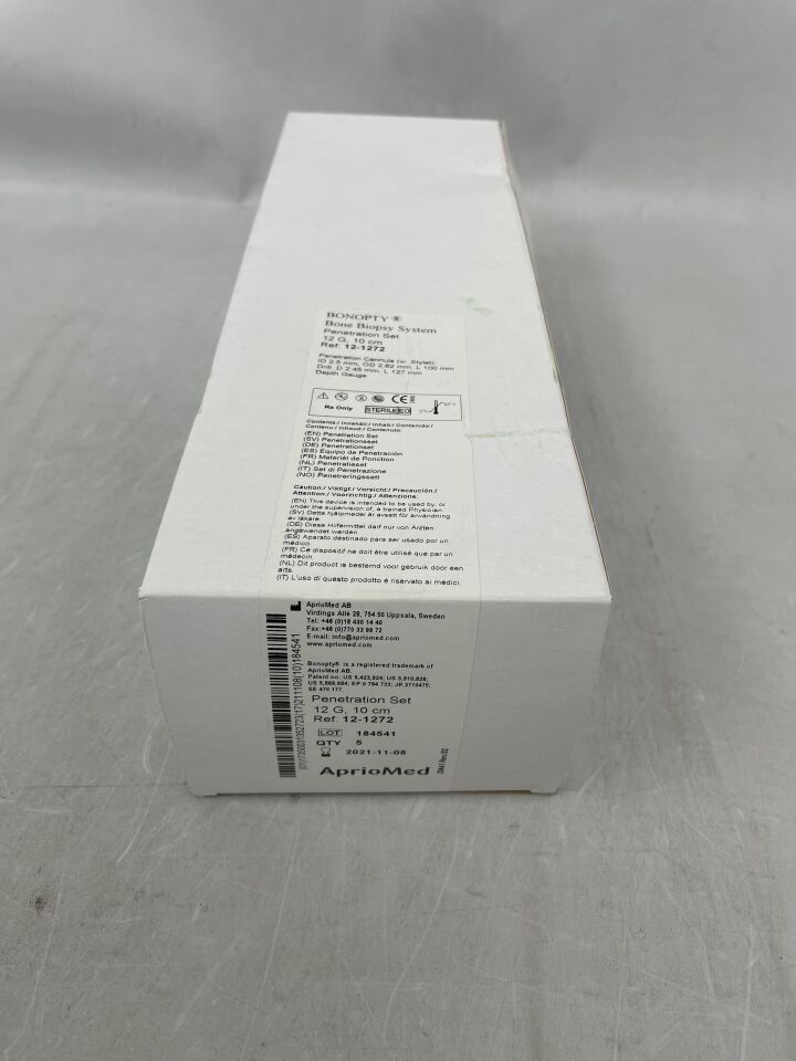 12-1272 - APRIOMED - Bonopty Bone Biopsy System Penetration Set 12G x 10cm , (BX/5) - ( Expiry Date: 2021-11-08 )