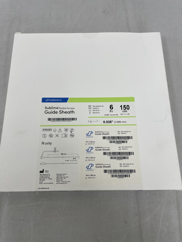 SRA-GS35-6F150 - CREAGH MEDICAL - Sublime Radial Access Guide Sheath, 6F x 150cm, (BX/1)