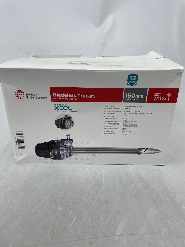 2B12XT - ETHICON - Endopath Xcel Stability Sleeve Bladeless Trocar, 12 dia. x 150 mm L Shaft, (BX/6) - ( Expiry Date: 2025-02-28 )