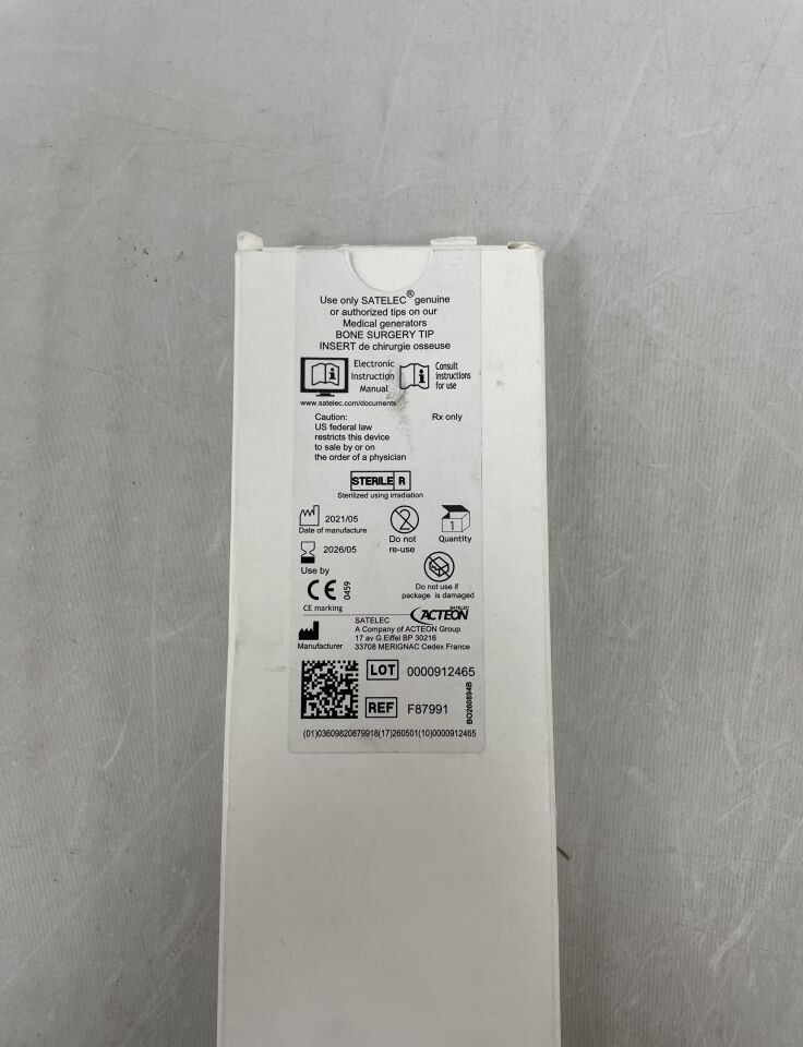 F87991 - MARINA MEDICAL - Piezotomo M+ Punta de sierra redondeada y angular izquierda – RHS3L, (Caja/1) - (Fecha de caducidad: 01/05/2026)