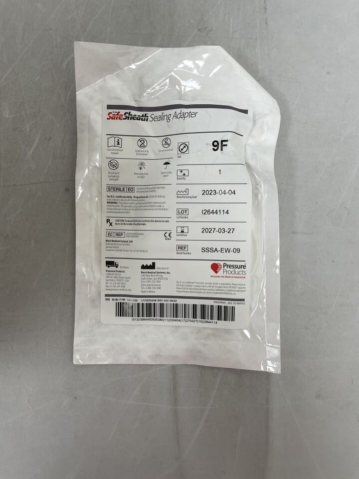 SSSA-EW-09 - MERIT MEDICAL - Adaptador de sellado SafeSheath (unidad) - (Fecha de vencimiento: 27/03/2027)