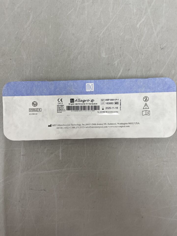 ASP-0001-P - MST - Allegro SP 矽膠 I/A 手柄，（EA）-（有效期限至：2025-11-16）