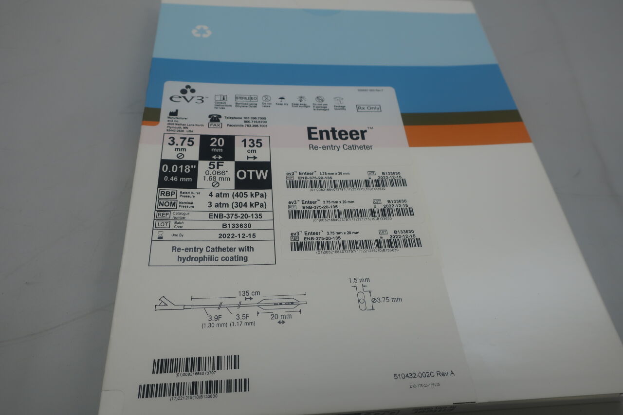 ENB-375-20-135 - EV3 - Enteer Re-Entry Balloon Catheter, 135 cm Working Length, (BX/1) - ( Expiry Date: 2025-03-22 )