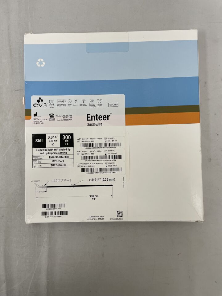 ENW-SF-014-300 - EV3 - Enteer Guidewire Stiff 0.014" / 300cm (x), (BX/1) - ( Expiry Date: 2025-04-30 )