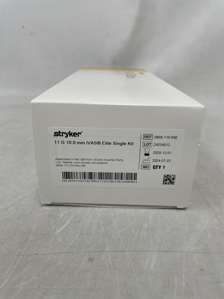 0808-110-000  -  STRYKER  -  11G 10.0mm iVAS Elite Single Kit , ( BX/1 )  -  ( Expiry Date : 2025-12-01 )