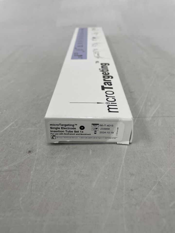 66-IT-4015 - FHC - microTargeting Single Electrode Insertion Tube Set, 15mm above target, for use with Nexframe and Nexdrive, (BX/1) - ( Expiry Date: 2024-10-18 )