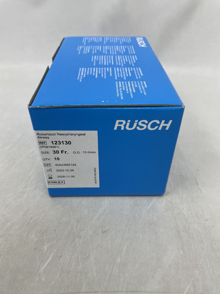 123130 - TELEFLEX - Vía aérea nasofaríngea Rusch Robertazzi 30 Fr x 10,0 mm, (caja de 10) - (Fecha de caducidad: 30/11/2028)