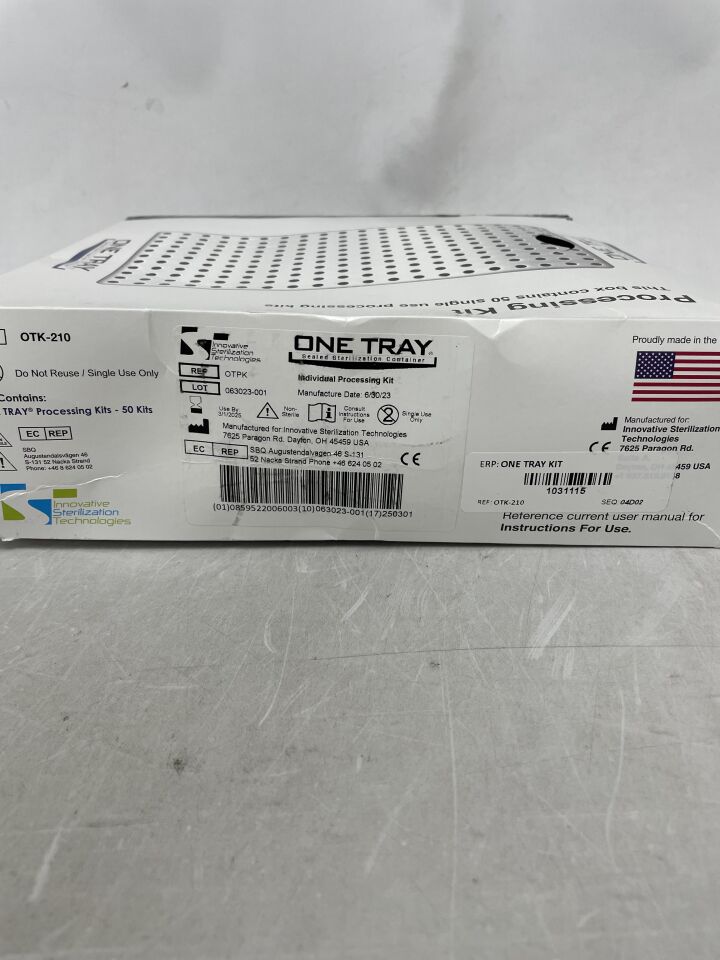 OTK-210 - INNOVATIVE STERILIZATION TECHNOLOGIES - One Tray Individual Processing Kit (OTPK), (BX/50) - ( Expiry Date: 2025-03-01 )