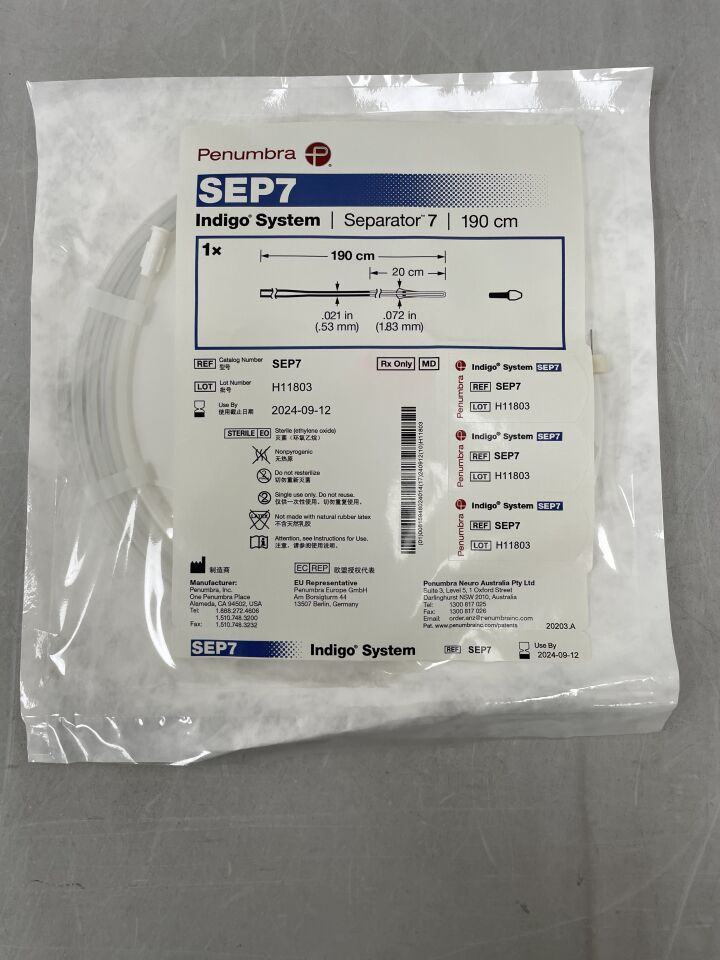 7-Sep - PENUMBRA - Indigo Separator 7 190cm, (EA) - ( Expiry Date: 2024-09-12 )