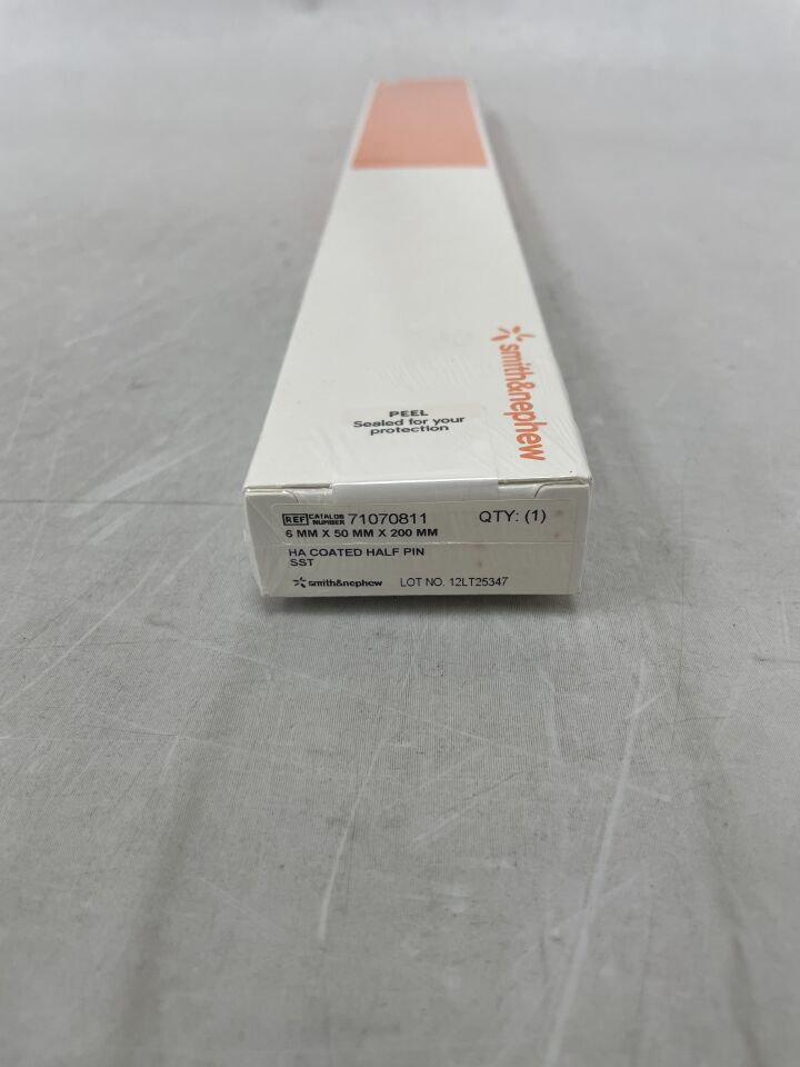 71070811 - SMITH & NEPHEW - HA Coated Half Pin SST, 6mm x 50mm x 200mm, (BX/1) - ( Expiry Date: 2023-03-01 )