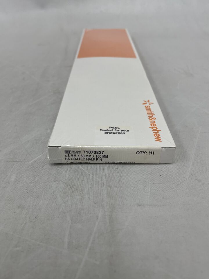 71070827 - SMITH & NEPHEW - Hydroxylapatite Coated Half Pin, 4.5 x 50 x 150mm, (BX/1)