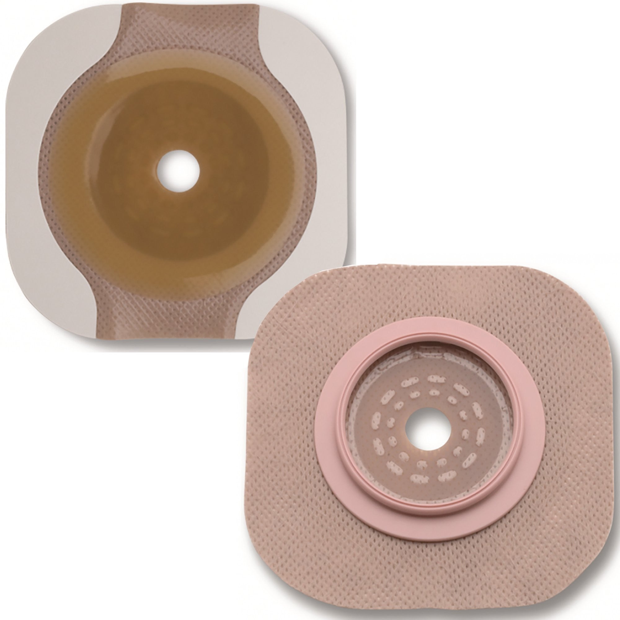 532495 - New Image - Ostomy Barrier New Image Flextend Trim to Fit, Extended Wear Adhesive Tape 102 mm Flange Yellow Code System Up to 3-1/2 Inch Opening 14606 Box of 5, (BX)