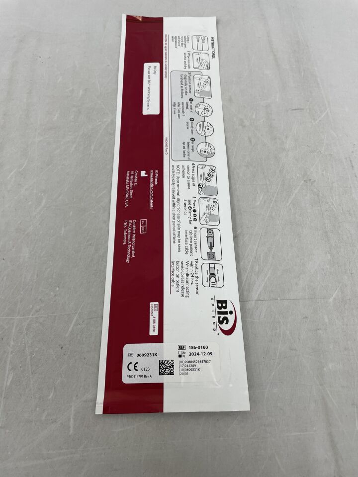 186-0160 - COVIDIEN - bis pediatric pediatric sensor, (EA) - ( Expiry Date: 2024-12-09 )
