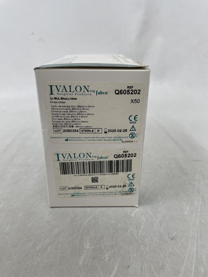 Q605202 - FIRST AID BANDAGE - Wick Ear IVALON Sterile PVAc 9x15mm Fenestrated, (BX/50) - ( Expiry Date: 2025-02-28 )