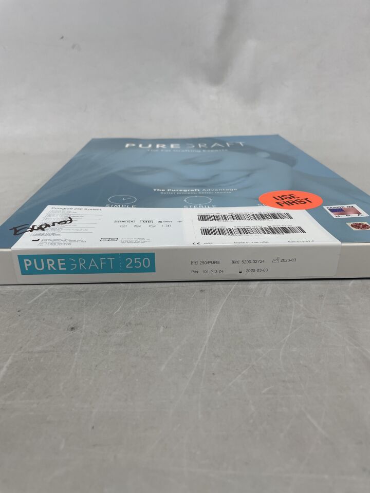 250/PURE - PUREGRAFT - Puregraft 250 System, with 1 Puregraph 250 bag, 1 Puregraph 250 Drain bag, 2 combined adapter, (BX/1) - ( Expiry Date: 2025-03-03 )