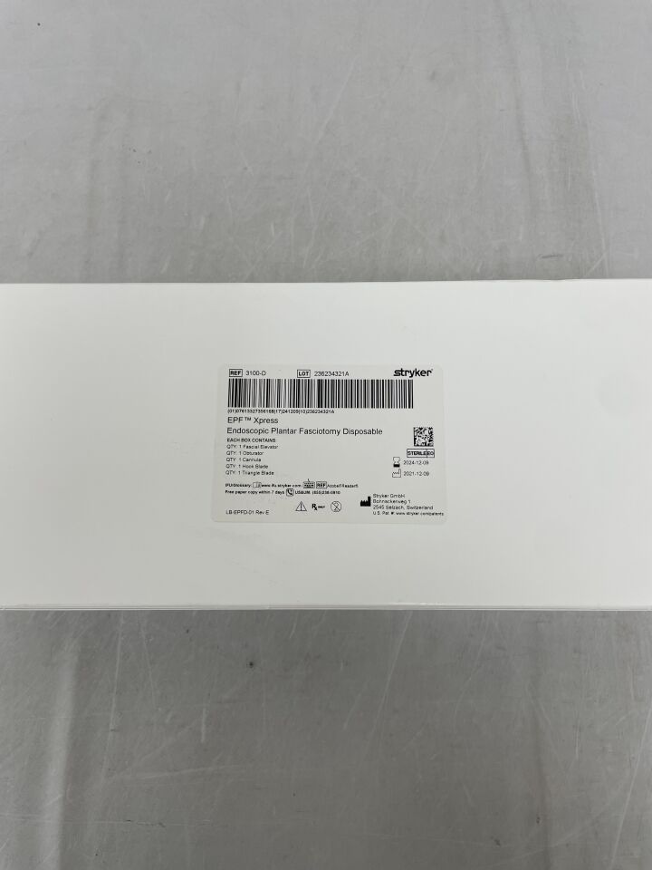 3100-D - STRYKER - Instratek Endoscopic Plantar Fasciotomy Kit, (BX/1) - ( Expiry Date: 2024-12-09 )