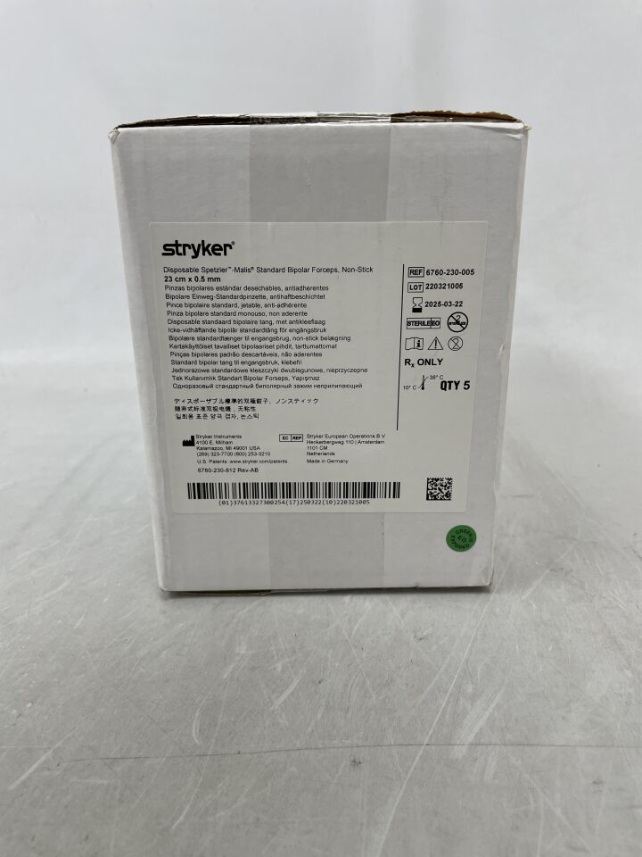 6760-230-005 - STRYKER - Standard Bipolar Forceps, 0.5 mm Tip Size, () - ( Expiry Date: 2025-03-22 )