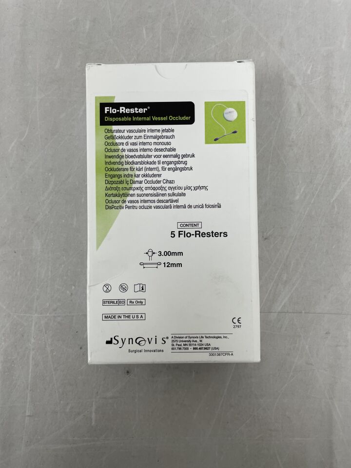 50300 - SYNOVIS - Flo-Rester Internal Vessel Occluder, (BX/5) - ( Expiry Date: 2025-02-09 )
