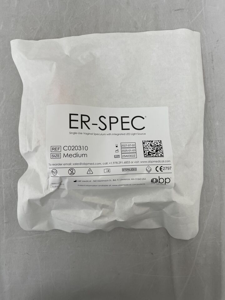 C020310 - OBP - ER-SPEC 一次性陰道窺器，帶集成 LED 燈，中號，（EA）-（有效期至：2027-07-02）