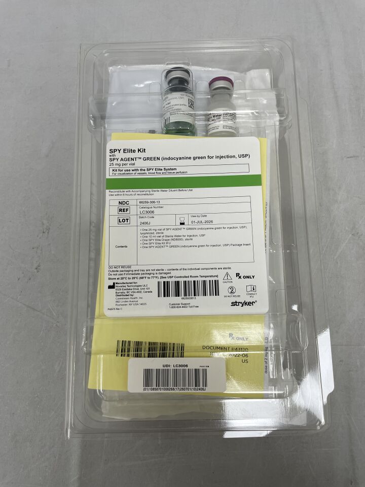 LC3006  -  STRYKER  -  Novadaq Single Vial Spy Elite Kit , ( EA )  -  ( Expiry Date : 2026-07-01 )