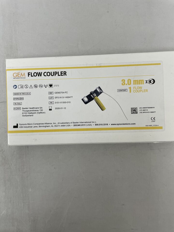 GEM2754-FC  -  SYNOVIS  -  gem flowcoupler, 3.0mm , ( BX/1 )  -  ( Expiry Date : 2026-01-12 )