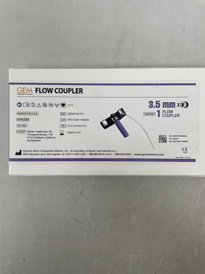 GEM2755-FC  -  SYNOVIS  -  gem flowcoupler, 3.5mm , ( BX/1 )  -  ( Expiry Date : 2026-01-07 )