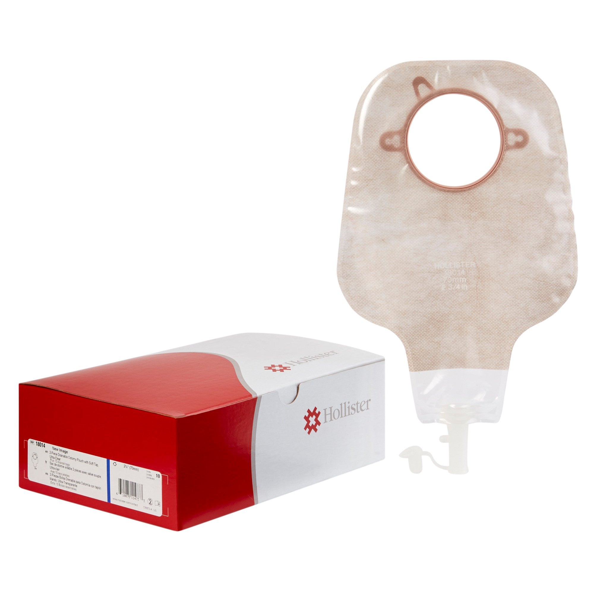 532944 - New Image - Ostomy Pouch New Image Two-Piece System 12 Inch Length Drainable 18014 Box of 10, (BX)