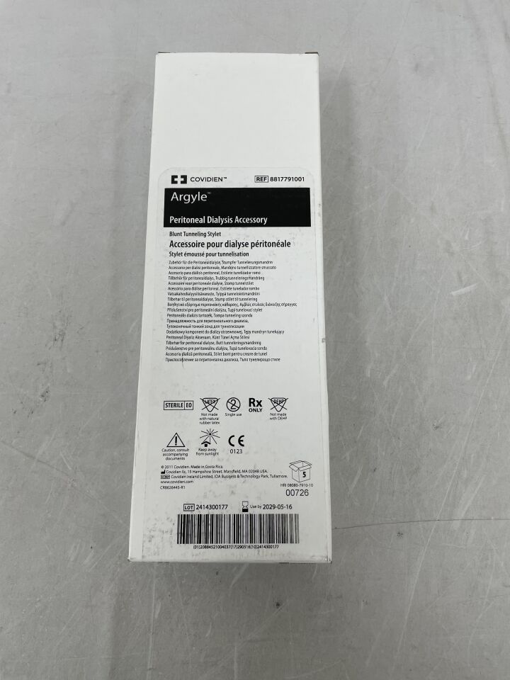 8817791001 - COVIDIEN - Argyle 腹膜透析附件鈍頭隧道導絲 23cm，（BX/5）-（有效期至：2029-05-16）