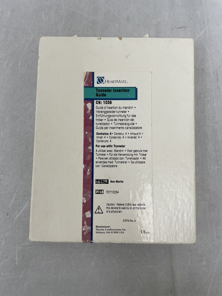 1036 - HEARTMATE - Vasc Tunneler Insertion Guide Set, (BX/4) - ( Expiry Date: 2099-12-31 )