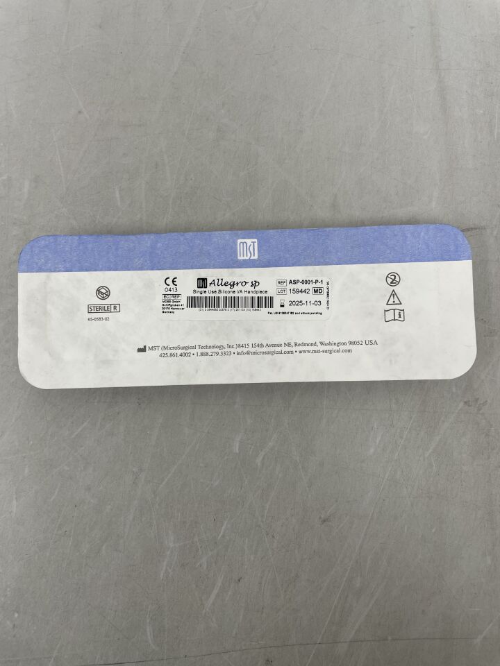 ASP-0001-P - MST - Allegro SP 矽膠 I/A 手柄，（EA）-（有效期限至：2025-11-03）