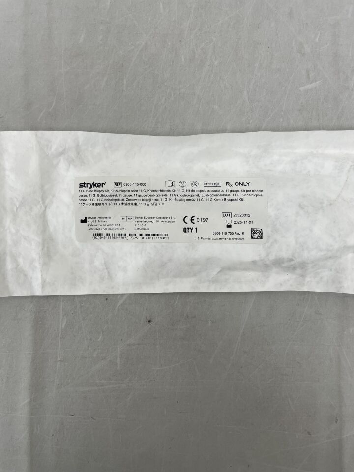 0306-115-000 - STRYKER - Kit de biopsia ósea de 11 g x 5 pulgadas (unidad) - (Fecha de caducidad: 01/11/2025)