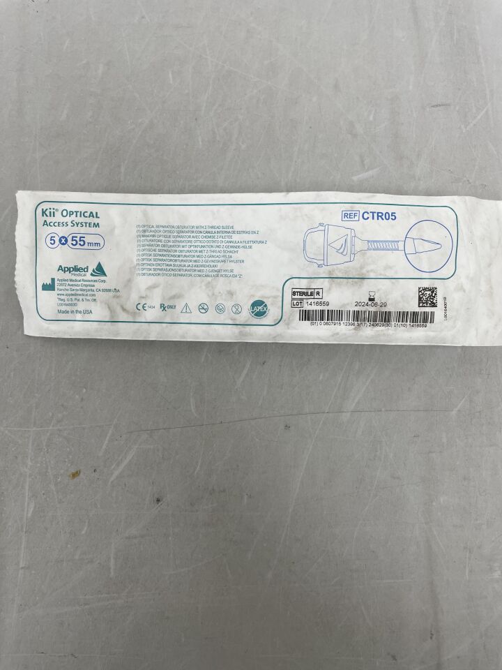 CTR05 - APPLIED MEDICAL RESOURCES - Kii Optical Access System, Z-Thread 5mm x 55mm, () - ( Expiry Date: 2024-06-29 )