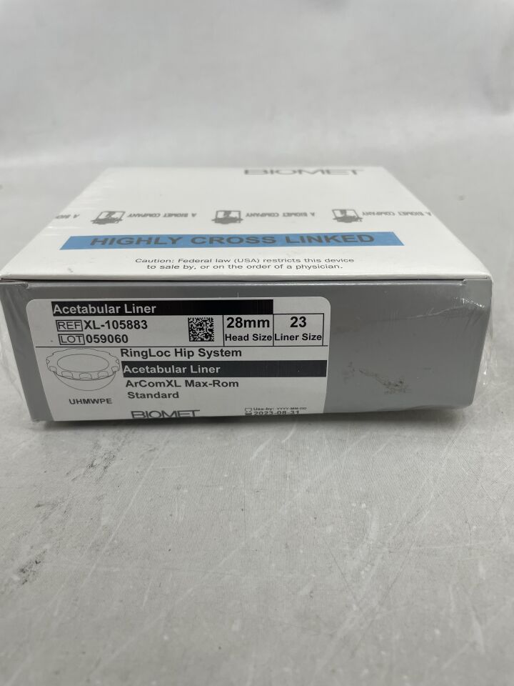 XL-105883 - BIOMET - Acetabular Liner RingLoc Hip System 28mm, (BX/1) - ( Expiry Date: 2023-08-31 )