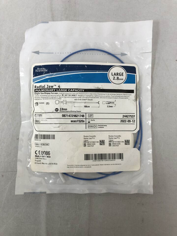 1520 - BOSTON SCIENTIFIC - Radial Jaw 4 Single-Use Biopsy Forceps - Pulmonary Large Capacity - 2.8mm x 100cm, (EA) - ( Expiry Date: 2022-09-12 )