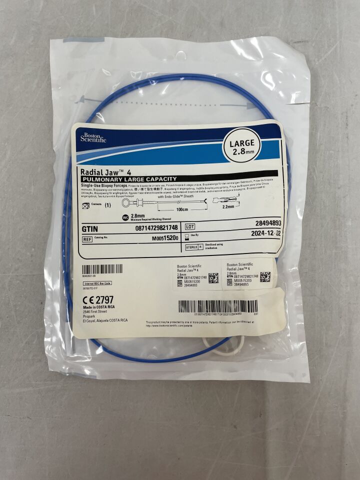 1520 - BOSTON SCIENTIFIC - Radial Jaw 4 Single-Use Biopsy Forceps - Pulmonary Large Capacity - 2.8mm x 100cm, (EA) - ( Expiry Date: 2024-12-02 )