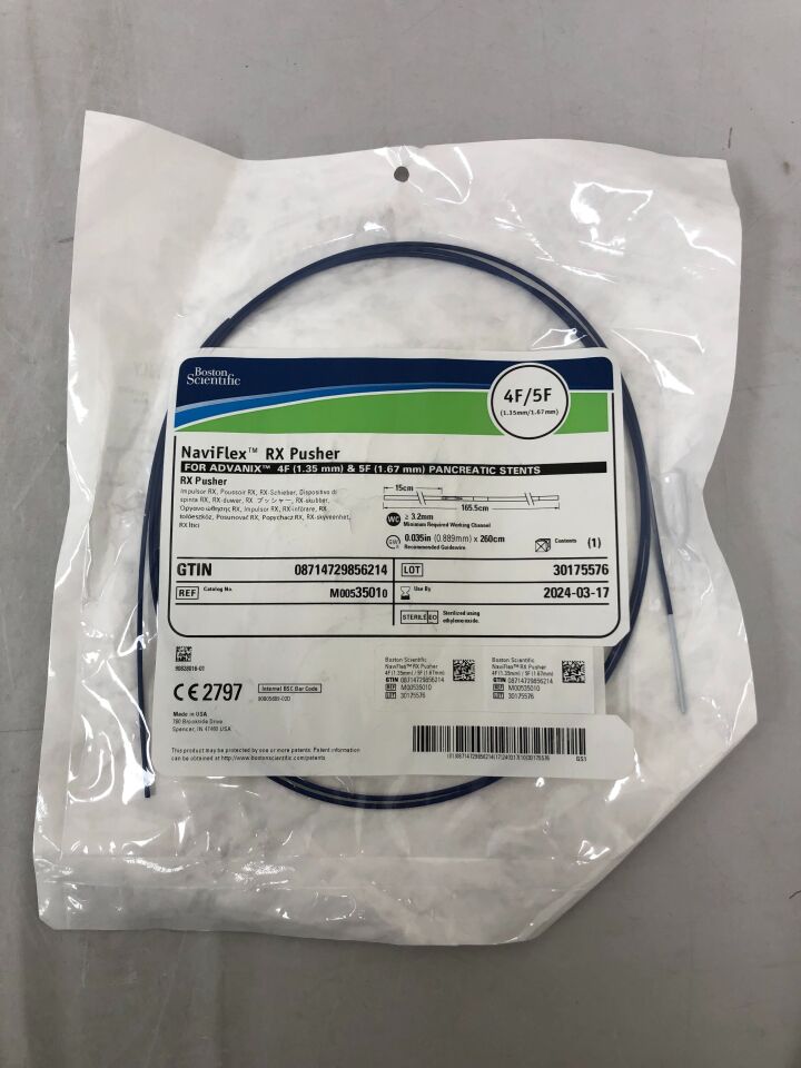 3501 - BOSTON SCIENTIFIC - NaviFlex RX Pusher for Advanix 4Fr & 5Fr Pancreatic Stents - 4Fr/5Fr, (EA) - ( Expiry Date: 2024-03-17 )