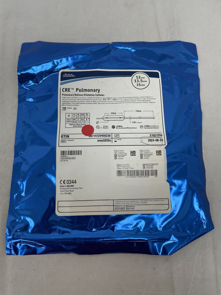5035 - BOSTON SCIENTIFIC - CRE Pulmonary Balloon Dilation Catheter 12mm x 13.5mm 15mm , (EA) - ( Expiry Date: 2024-08-29 )