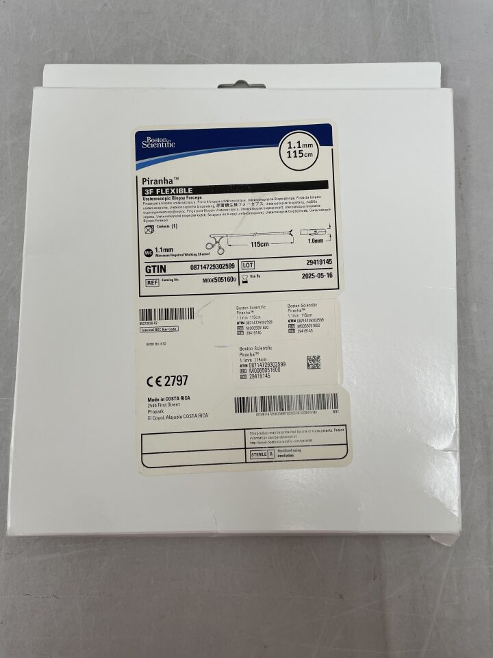 505160 - BOSTON SCIENTIFIC - Piranha  3F Flexible  Ureteroscopic Biopsy Forceps  1.1mm x 115cm  , (BX/1) - ( Expiry Date: 2025-05-16 )